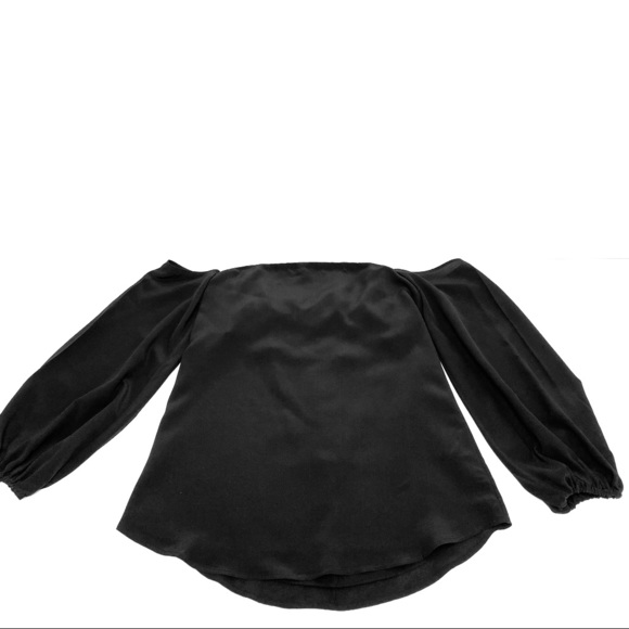 Theory Black tube top with off the shoulder sleeve - Picture 1 of 3